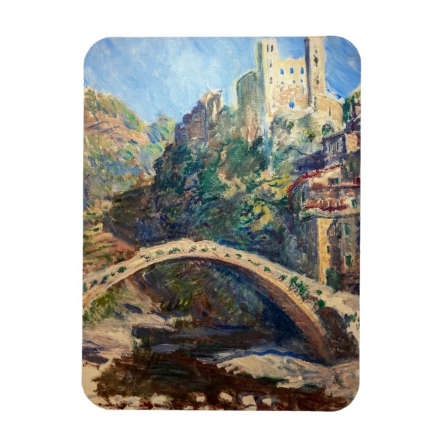 Imán Obra de arte de Claude Monet - El castillo de Dolc (Vertical)