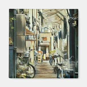 Imán Obra de arte en bicicleta