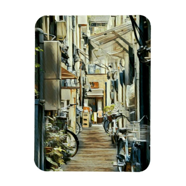 Imán Obra de arte en bicicleta (Vertical)