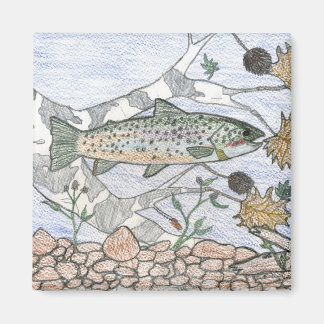 Imán Obra de arte ganadora para niños: trucha de brook