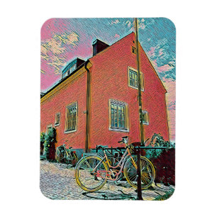 Imán Obra de arte para ciclismo retro