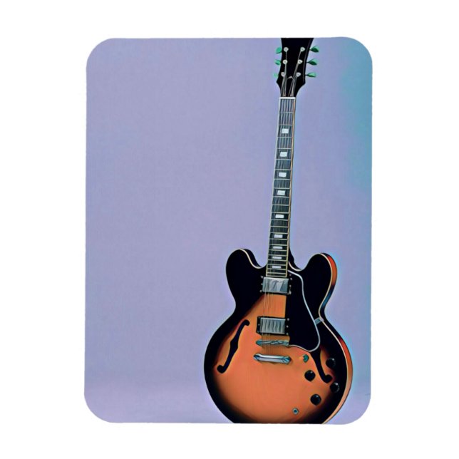 Imán Obra de guitarra vintage (Vertical)