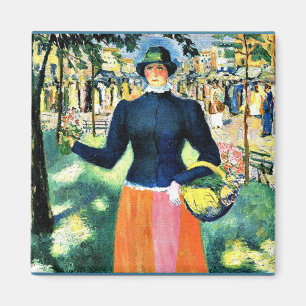 Imán Obra de Kazimir Malevich, chica de Flores
