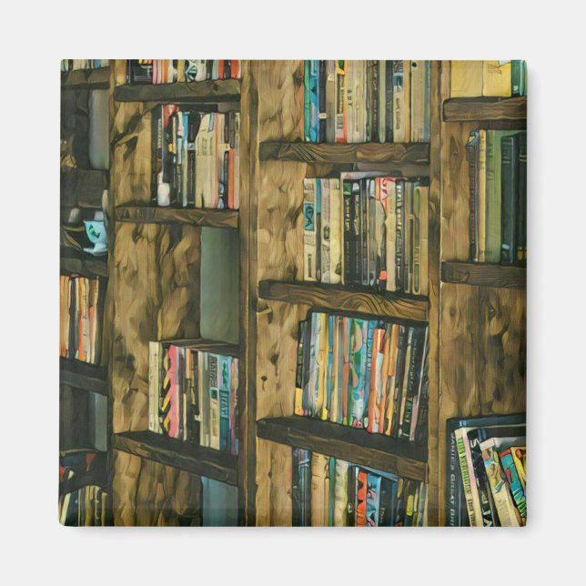 Imán Obra de lectura vintage (Frente)