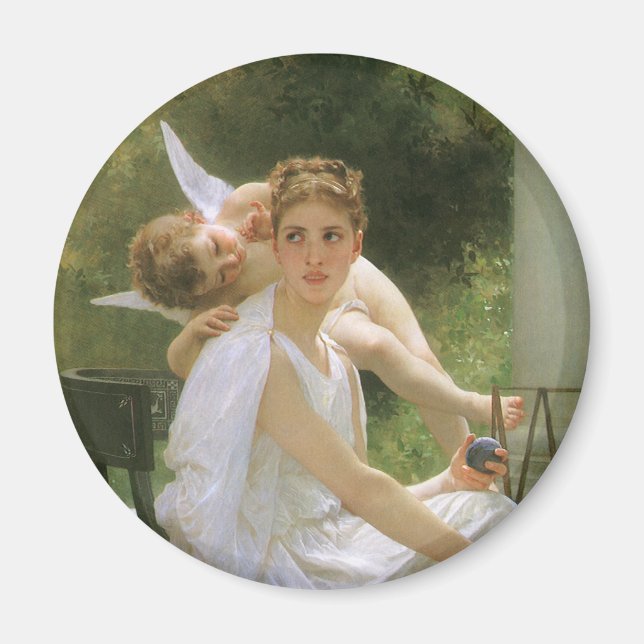 Imán Obra interrumpida por Bouguereau, retrato Angel (Frente)