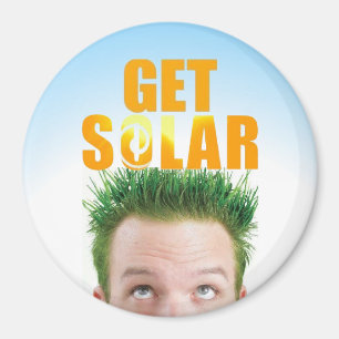 Imán Obtener logotipo solar Ecofriendly Energy Magnet