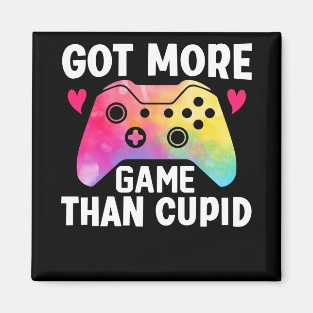 Imán Obtuve más juego que el juego de video Cupid Valen (Frente)