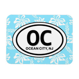 Imán OC Ocean City NJ Blue Magnet