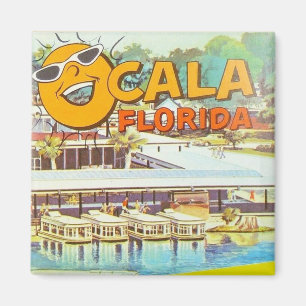 Imán Ocala de época, Sol de barcos turísticos de Florid