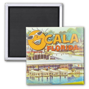 Imán Ocala de época, Sol de barcos turísticos de Florid