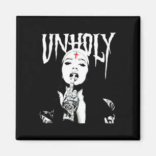 Imán Occult Gothic Oscuro Satanic Nun Tattoos Nun Unsan