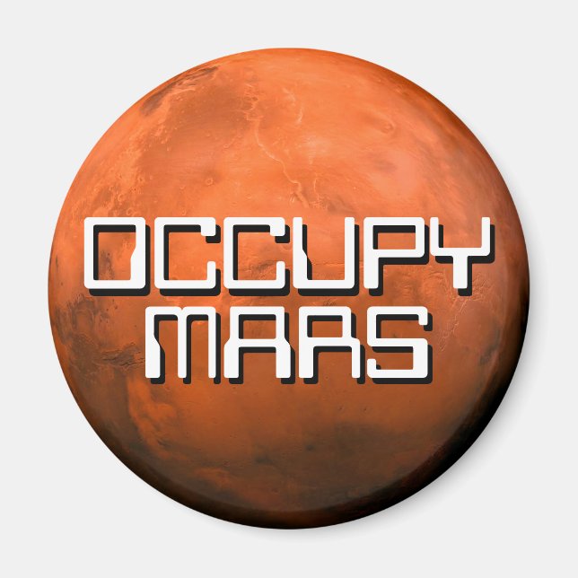 IMÁN "OCCUPY MARS" (Frente)