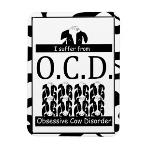 Imán OCD Obsesor de vaca divertida