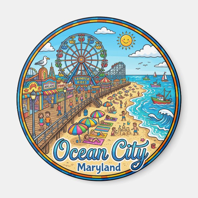 Imán Ocean City EE. UU. (Frente)