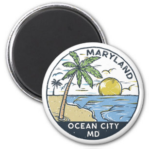 Imán Ocean City Maryland Vintage