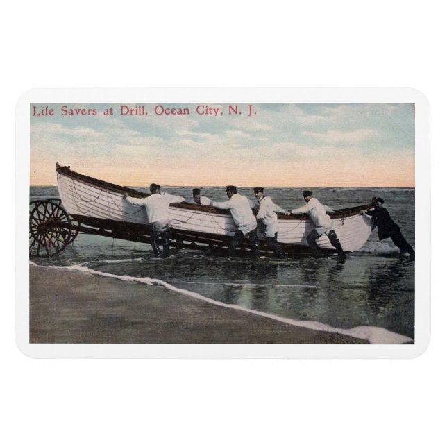 Imán Ocean City NJ, salvavidas en la perforación, cosec (Horizontal)