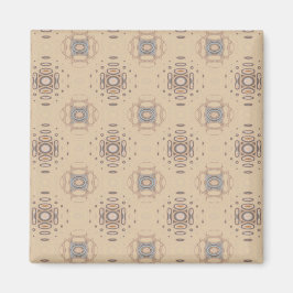 Imán Ocean Villa Beach Print Beige Magnet