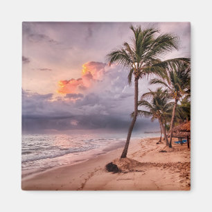 Imán Ocean Waves Sandy Beach Sunset