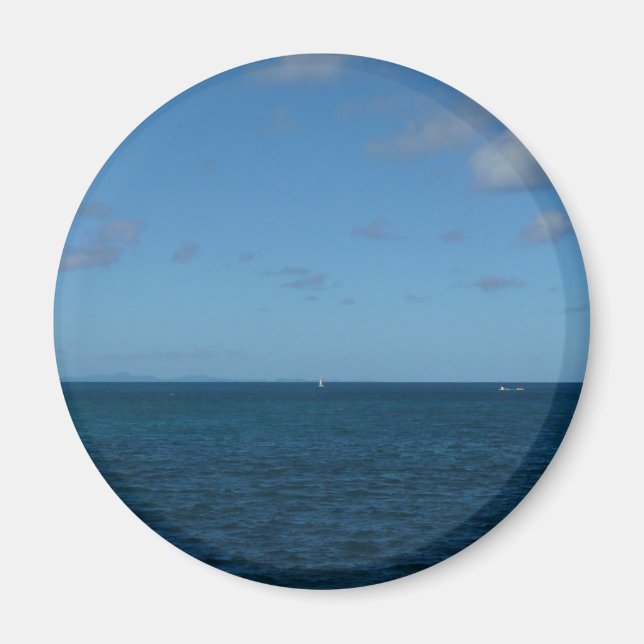 Imán Océano azul del horizonte de Santa Lucía (Frente)