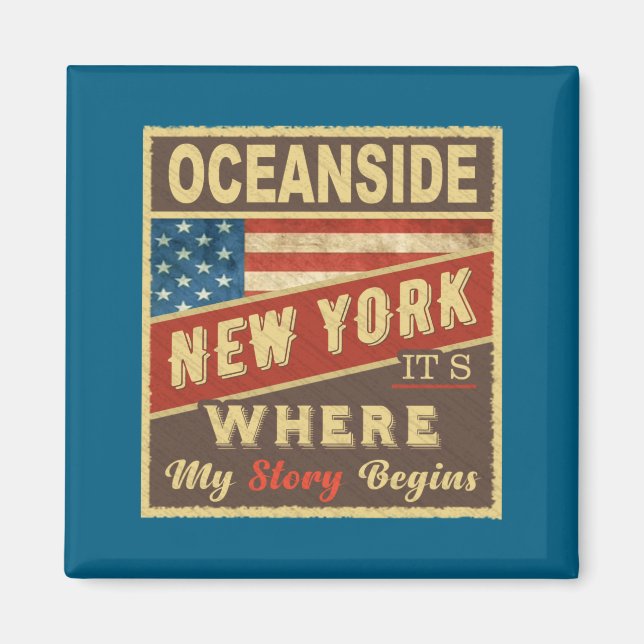 Imán Oceanside Ny Its Where My Story Begins  (Frente)