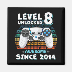 Imán Ocho años BDay Son Boy Fun Gamer 8 años B