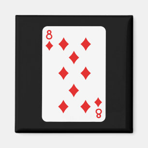 Imán Ocho Diamantes Jugando Cartas Vestidos De Hallowee