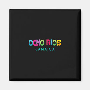 Imán Ocho Ríos Jamaica Diseño Tropical Retro