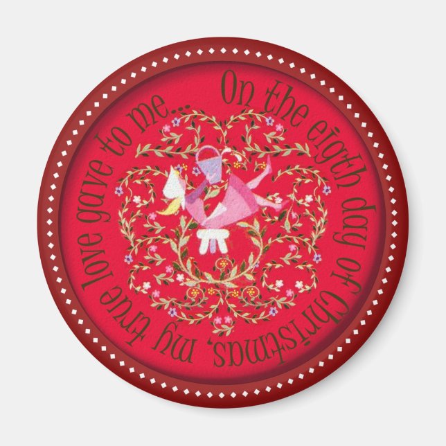 Imán Ocho sirvientas marchitando (Frente)