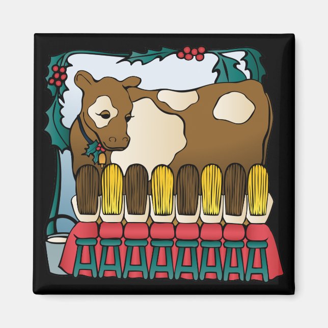 Imán Ocho sirvientas ordeñando (Frente)