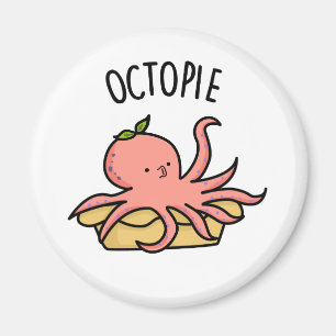 Imán Octo pie gracioso Octopus Pie Pun