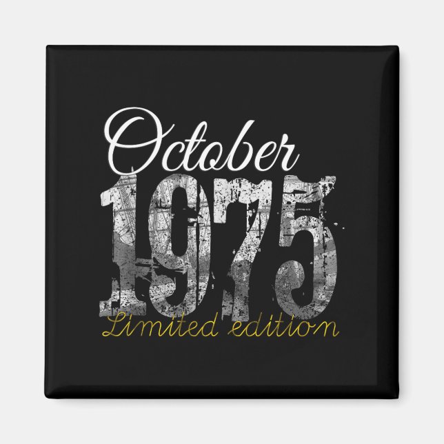 Imán October 1975 Tee 50 Year Old Shirt 1975 50th Birth (Frente)