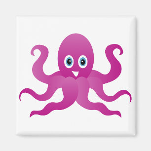 Imán Octope morado divertido