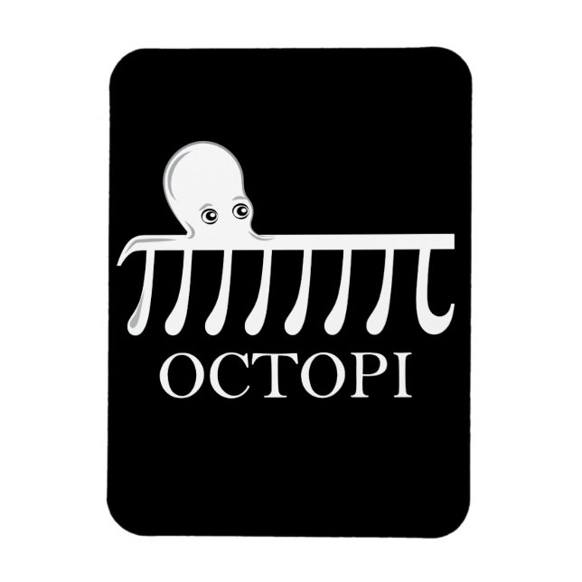 Imán Octopi - Graciosa Matemática del pulpo Pi (Vertical)