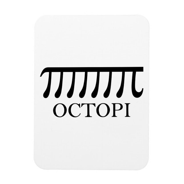 Imán Octopi - Graciosa Matemática del pulpo Pi (Vertical)