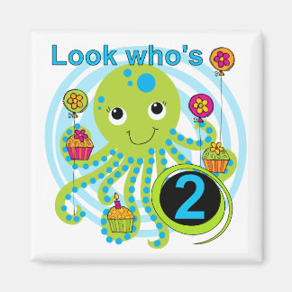 Imán Octopus 2º cumpleaños camisetas y regalos de T