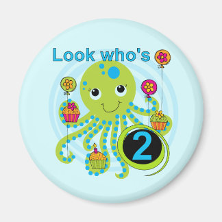 Imán Octopus 2º cumpleaños camisetas y regalos de T