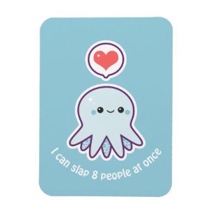 Imán Octopus azul de Kawaii