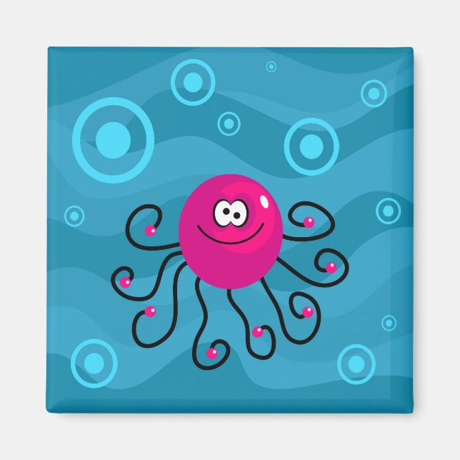 Imán Octopus funky (Frente)
