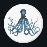 Imán Octopus kraken playa marina costera océano<br><div class="desc">Un moderno patrón azul de pulpo náutico. Una gama de diseño moderno para decorar su casa, vivero u oficina. Un elegante acento para una cabaña costera o una habitación temática a la playa. ¡Genial para ti mismo o como regalo! De moda, glamour, atrevido. Vea mi tienda para ver más artículos...</div>