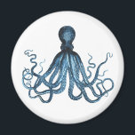 Imán Octopus kraken playa marina costera océano<br><div class="desc">Un moderno patrón azul de pulpo náutico. Una gama de diseño moderno para decorar su casa, vivero u oficina. Un elegante acento para una cabaña costera o una habitación temática a la playa. ¡Genial para ti mismo o como regalo! De moda, glamour, atrevido. Vea mi tienda para ver más artículos...</div>