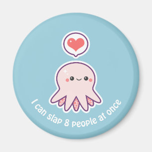 Imán Octopus rosado de Kawaii