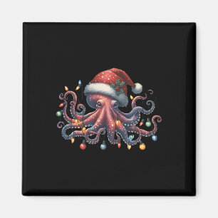 Imán Octopus Santa Navidades enciende el océano Octopus