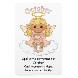 Imán Octubre Birthstone Angel Blonde Premium Magnet