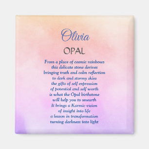 Imán Octubre Diseño de Birthstone Opal