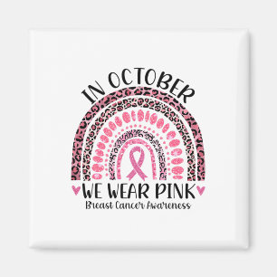 Imán Octubre Nosotros Vestimos Rosa Leopardo Conciencia