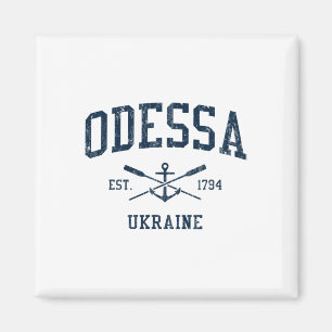 Imán Odessa Vintage Marina Timones Cruzados Y Ancla De 