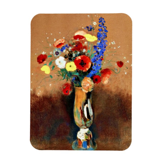 Imán Odilon Redon - Bouquet de flores silvestres en la  (Vertical)
