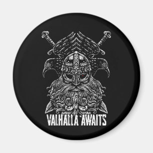 Imán Odin ravens Viking Mythology Valhalla espera