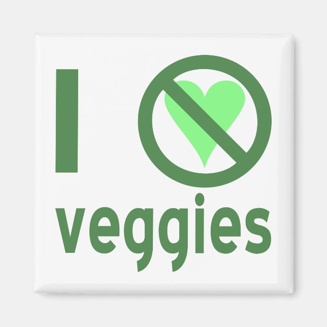 Imán Odio las verduras (Frente)