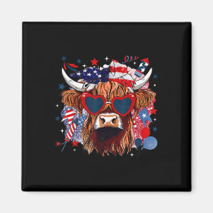 Imán Oeste De América Vaca Feliz 4 De Julio Amante De L